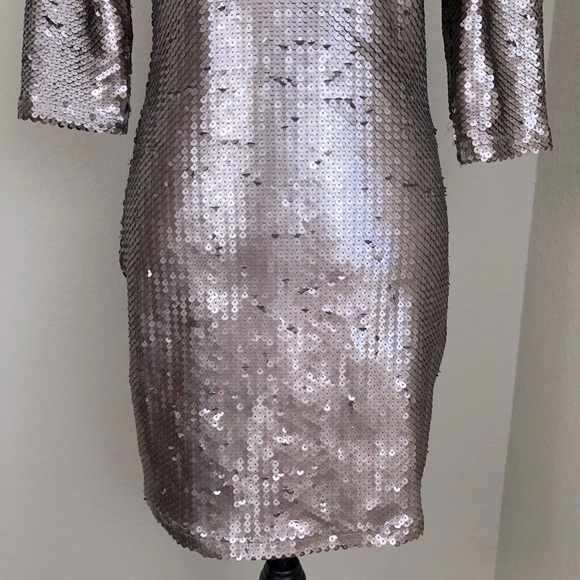 BB Dakota Gold All Over Sequin Party Dress M - Picture 5 of 9
